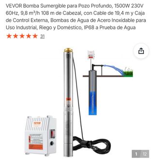 OPORTUNIDAD Bomba Sumergible VEVOR 1500W 230V