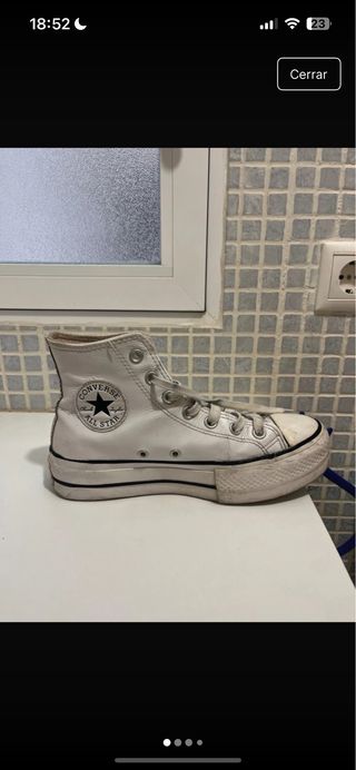 Converse plataforma blancos