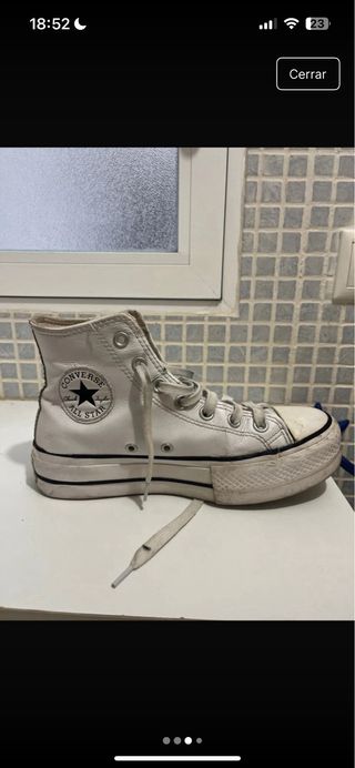 Converse plataforma blancos