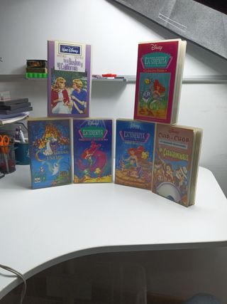 Lote 6 VHS Disney: Sirenita, Chip y Chop...