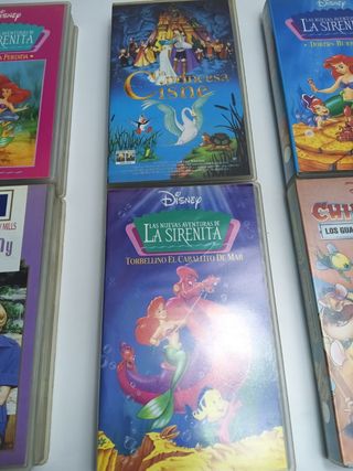 Lote 6 VHS Disney: Sirenita, Chip y Chop...
