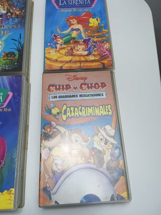Lote 6 VHS Disney: Sirenita, Chip y Chop...