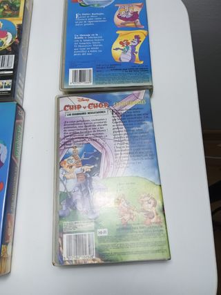 Lote 6 VHS Disney: Sirenita, Chip y Chop...