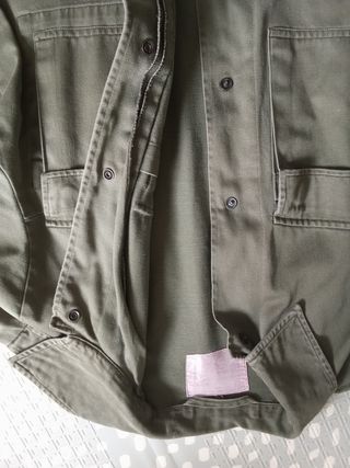 Chaqueta camisa militar verde
