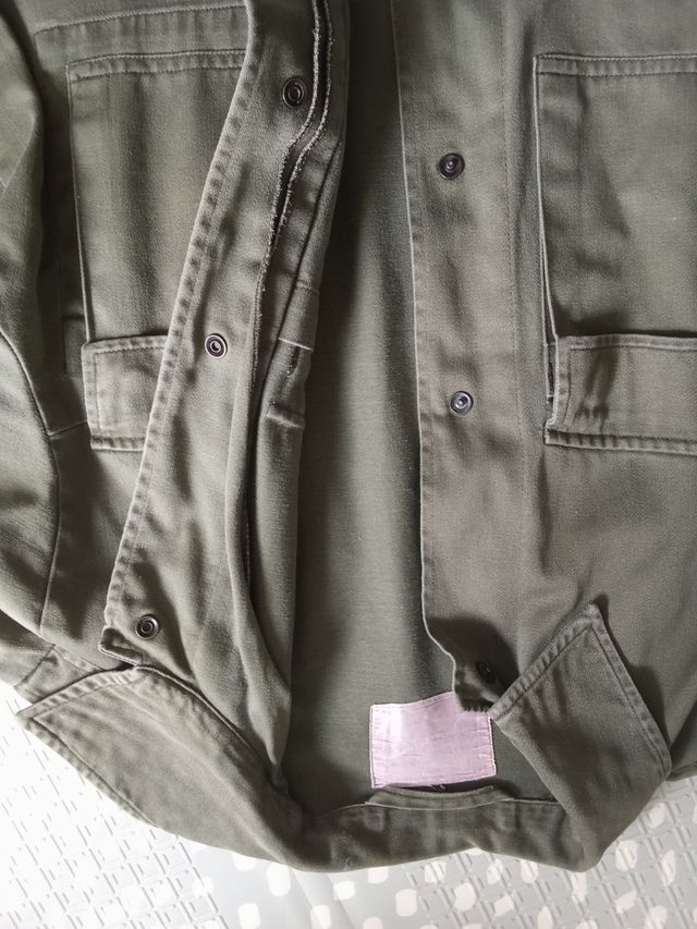 Chaqueta camisa militar verde