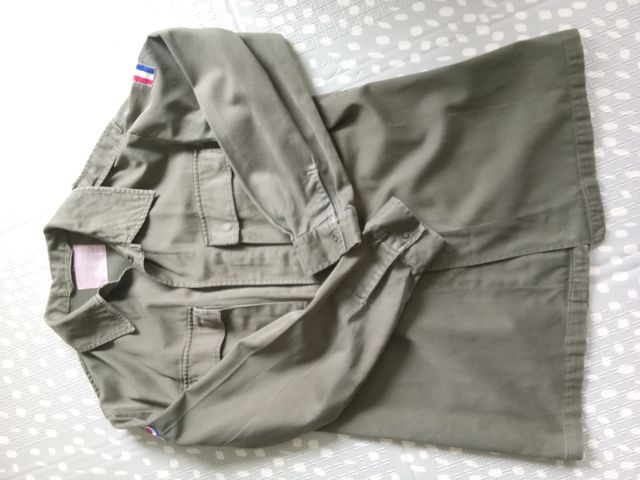 Chaqueta camisa militar verde