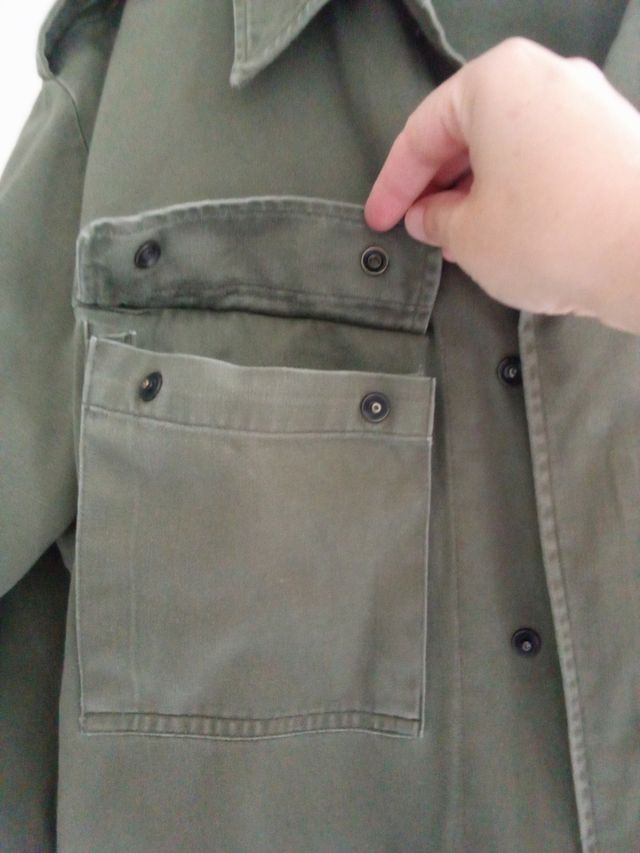 Chaqueta camisa militar verde