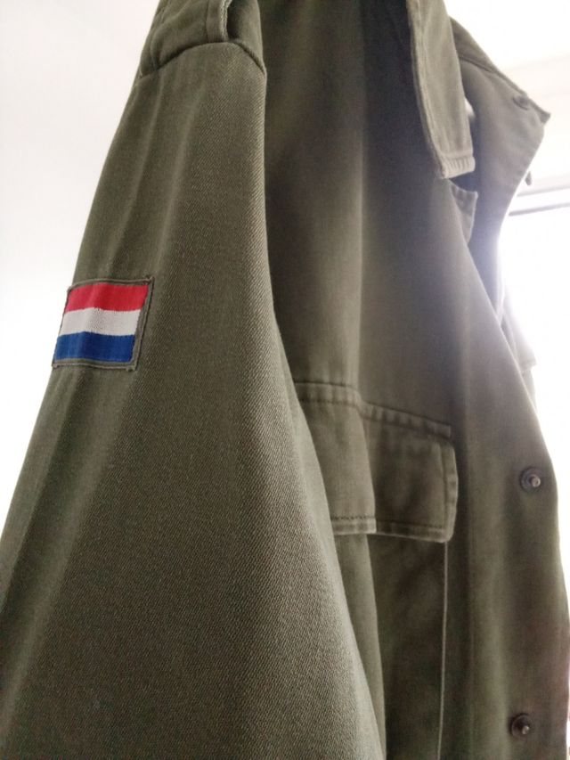 Chaqueta camisa militar verde