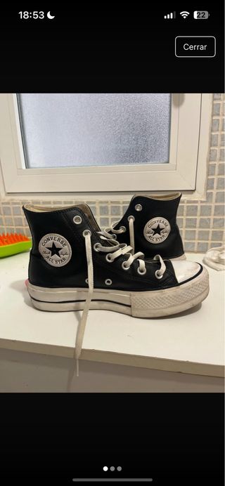 Converse plataforma negras