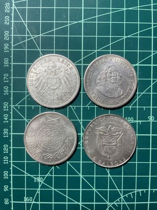 Lote de 4 monedas antiguas