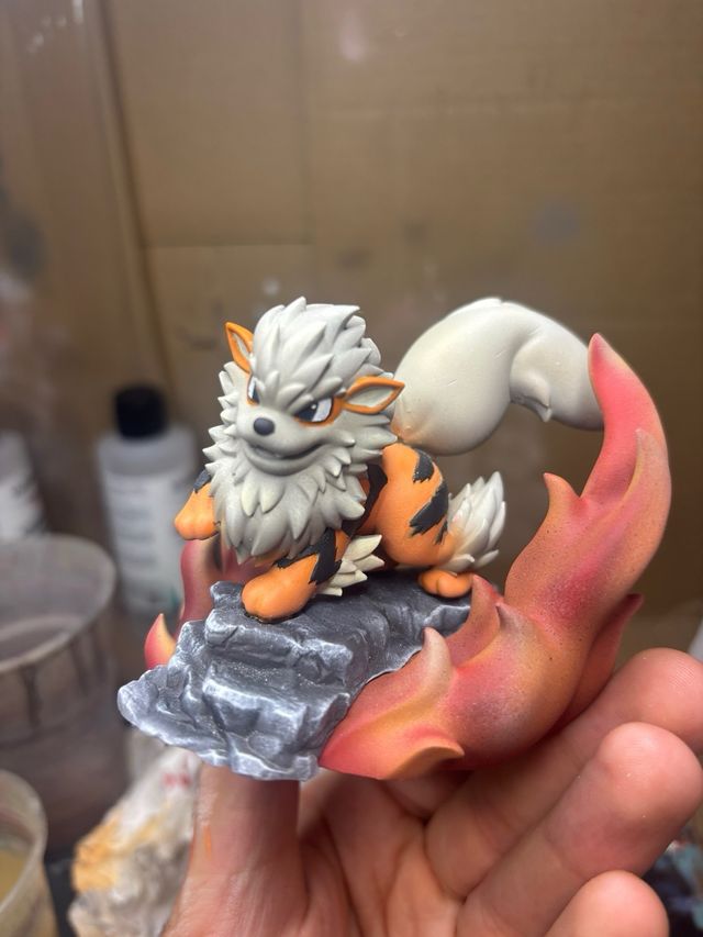 Diorama Arcanine Resina 3D Pokemon