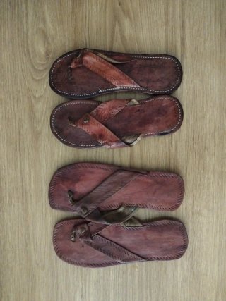 Sandalias chanclas cuero artesanales