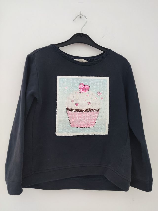 Sudadera lentejuelas reversible 6-8 años