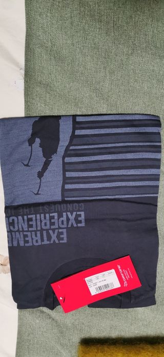 Camiseta Grifone gris antracita y Azul