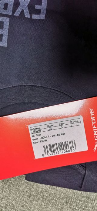 Camiseta Grifone gris antracita y Azul