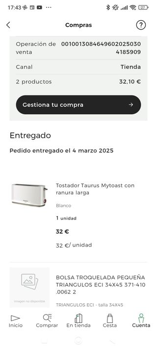 Tostadora Taurus Mytoast Ranura Larga