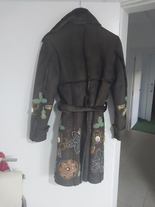 Abrigo Desigual Talla 40 Marrón