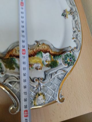Bandeja de porcelana decorada