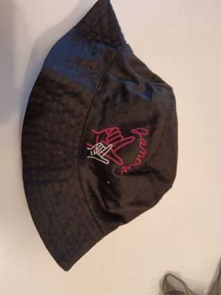 Gorro niña negro y rosa