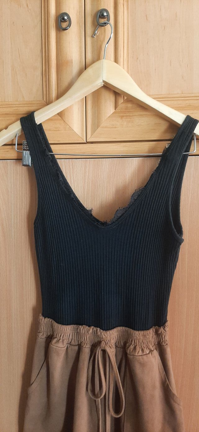 Mono corto negro y marrón Talla S