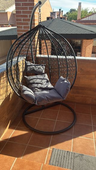 Silla Colgante Negra para Jardín