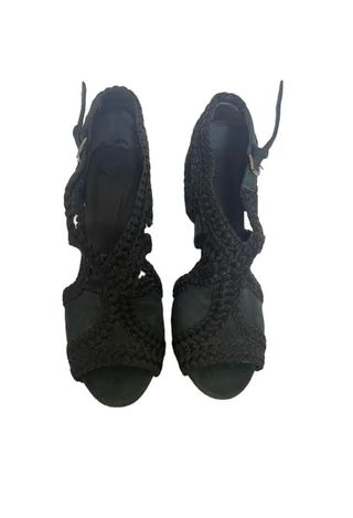Hoss Intropia Zapatos de tacón ante negro y verde