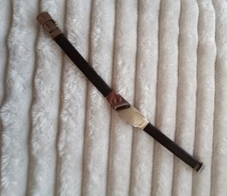 Pulsera Lotus Cuero y Acero