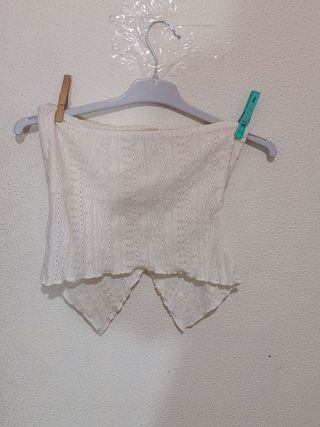 Top Veraniego Blanco Sin Mangas