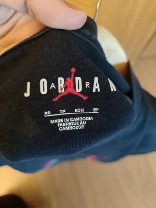 Camiseta Jordan Talla XS Negra
