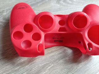 Fundas Silicona Mando PS4 Roja/Negra