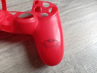 Fundas Silicona Mando PS4 Roja/Negra