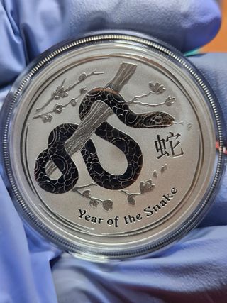 Moneda 1 Onza Plata LUNAR III SERPIENTE 2013
