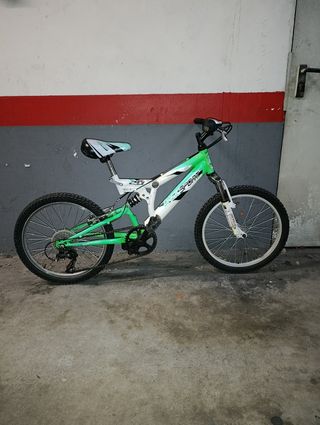 Bicicleta Montaña Doble Suspensión Verde