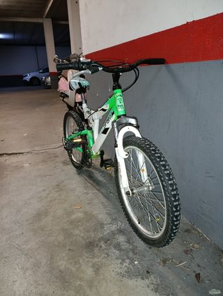 Bicicleta Montaña Doble Suspensión Verde