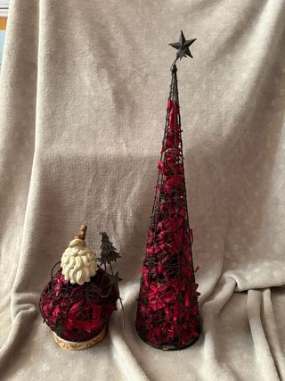 Set decorazioni natalizie in metallo e pot-pourri