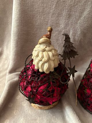 Set decorazioni natalizie in metallo e pot-pourri