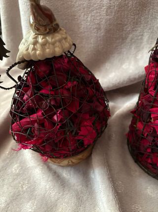 Set decorazioni natalizie in metallo e pot-pourri