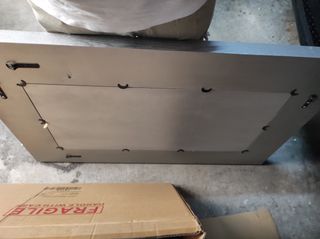 Espejo moderno plateado y transparente