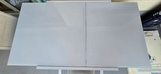 Mesa y 2 Sillas Terraza Cristal Metal