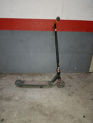 Patineta Patinete Scooter Negro Naranja