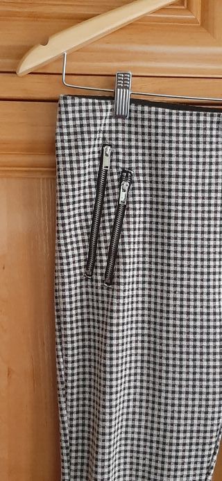 Mallas Lefties Cuadros Blanco y Negro Talla L