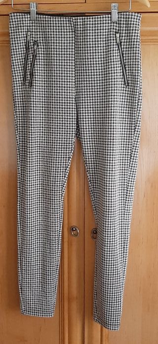 Mallas Lefties Cuadros Blanco y Negro Talla L