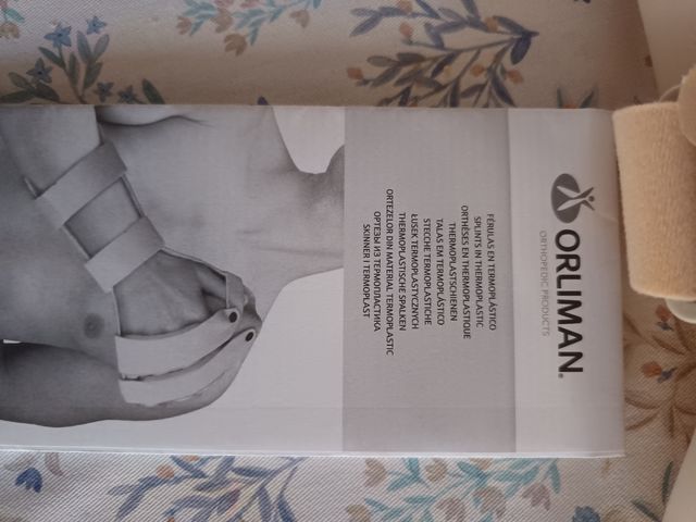 Férula Orliman termoplástico. Sin uso