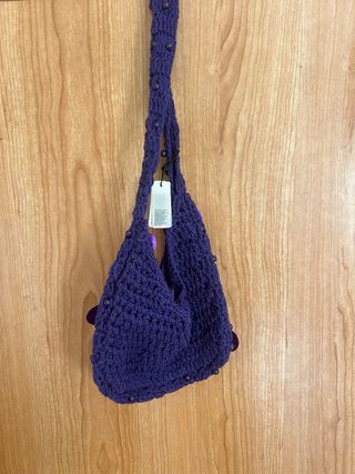 Bolso Parfois Morado Crochet Lentejuelas