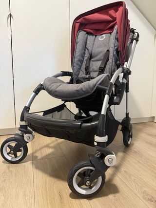 Bugaboo Bee 5 Silla de Paseo Gris/Rojo