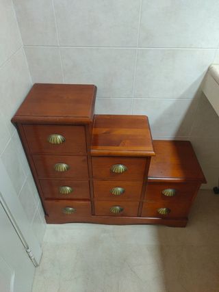 Mueble Escalera Madera Maciza 77x82x30
