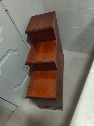 Mueble Escalera Madera Maciza 77x82x30
