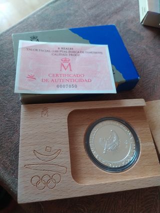 Moneda 2000 Pesetas Barcelona 92 Barca de Tamusien