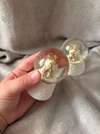 Set 2 Palline Neve Renna Brandani