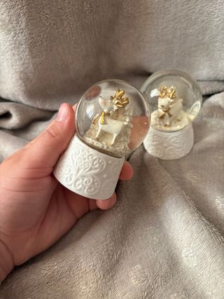 Set 2 Palline Neve Renna Brandani